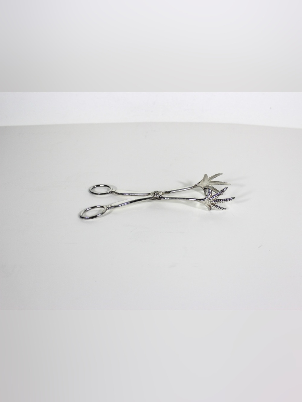 Vintage Silver Bird Claw Sugar or Ice Serving Tongs Bar Cart Styling